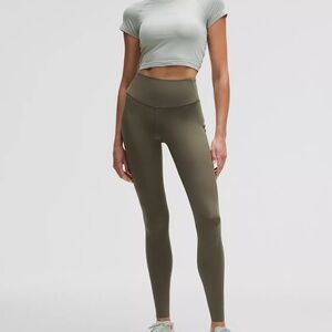 Lululemon Base Pace Army Green Leggings